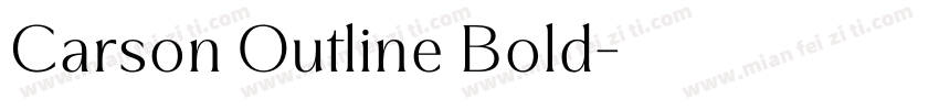 Carson Outline Bold字体转换